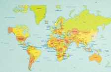 Maison De Poupée Carte Du Monde Miniature École Bureau Accessoire