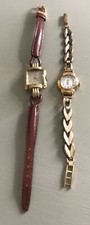 Lot De 2 Montres Plaque Or Femme Yann Telda Mécanique Bracelet Murat