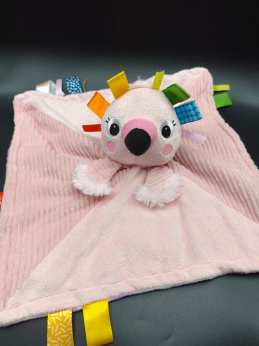 Doudou plat oiseau flamant