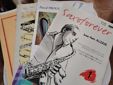 partitions pour saxophone et piano - lot de 4