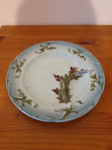 Assiette ancienne asperges - assiette,