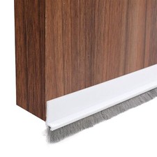 Brosse de porte autocollante découpable pour portes 100 cm de long blanc 30 mm