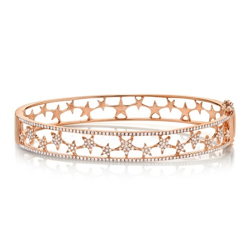 14k rose diamant étoile - rose,