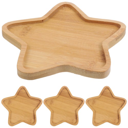 4pcs bamboo plant - plant, saucer