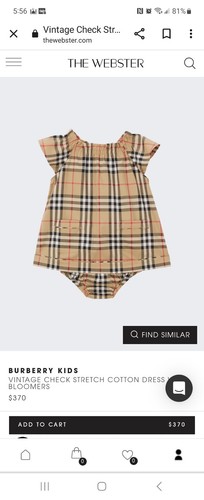 Burberry kids girls size 12m - burberry,