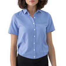 Chemisier Femme Bleu Blanc Col