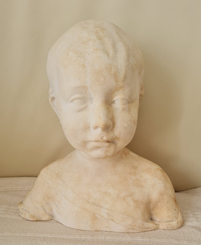 Ancienne statue buste enfant - ancienne,