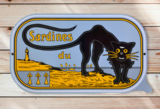 Plaque émaillée SARDINES DU CHAT NOIR Bretagne emaischilder