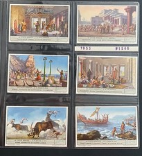 6 CHROMOS  ITALIEN   NUMERO S1566 LA CIVILISATION MINOENE  1953