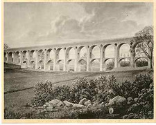 France, dérivation de la Vanne, arcades de Cuy  Vintage print  Photomécanique 