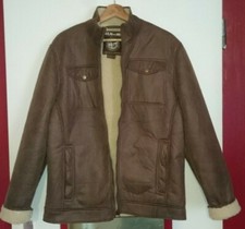 Veste suédine brune  doublée  sherpa   Atlas for men  taille M