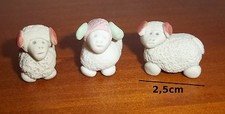 figurines crèche 3 moutons miniature, vitrine,collection,mouton,schaap S1