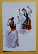 TH106B) CPSM FOLKLORE Pays basque : le fandango - illustrée par MERLO