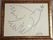 " La Colombe Bleue " d'après Pablo Picasso Lithographie Combat pour la Paix 1961