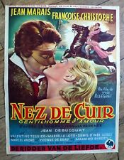 belgian poster NEZ DE CUIR JEAN MARAIS, FRANCOISE CHRISTOPHE, ALLEGRET cape épée
