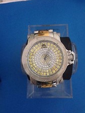 NEW TECHNO MASTER WHITE AND YELLOW  DIAMOND WATCH TM-2115