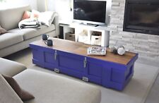 Coffre / table basse / meuble industriel coloré