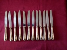 12 couteaux a Entremet en métal argenté Christofle modèle Marly 2