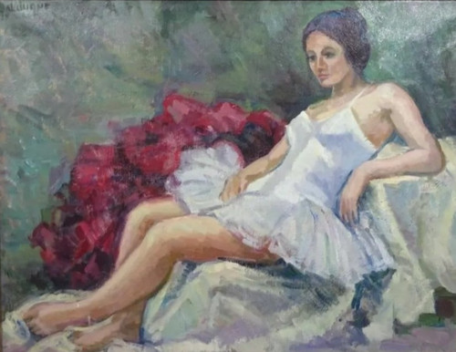 Tableau ancien huile - tableau,
