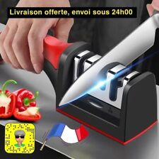 Aiguiseur Affûteur De Couteau Lames Tranchantes Avec Manche 3 Niveaux