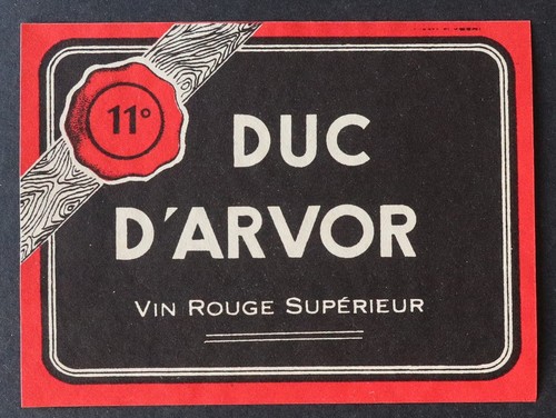 Ancienne étiquette vin duc - ancienne,