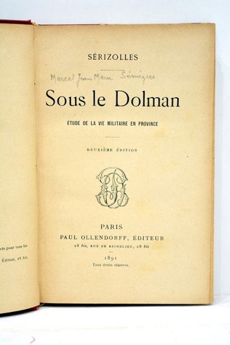 Livre ancien serizolles etude - livre,