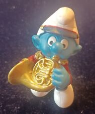 Figurine Schtroumpf Uniforme et Cor. Occasion.
