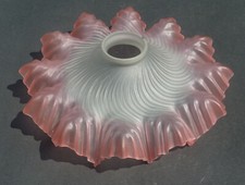 ancienne lampe suspension verre moulé lustre abat-jour vintage N°25