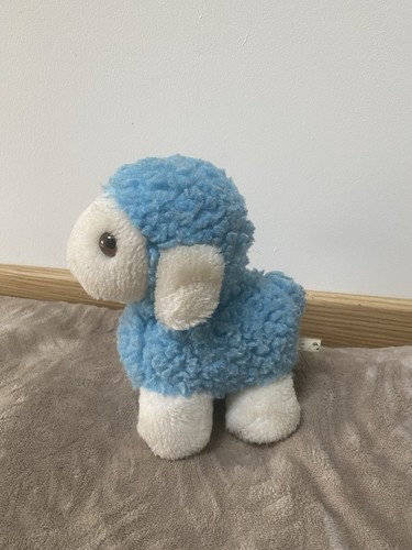 Peluche mouton bleu vintage - mouton,
