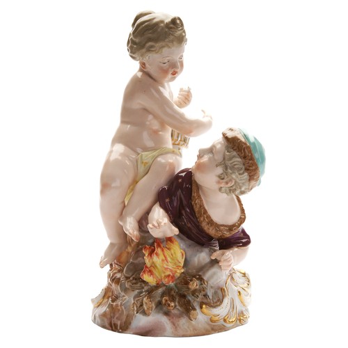 Porcelain figure allegory - porcelain,