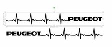 2X STICKERS PEUGEOT  GAUCHE /DROITE  ligne de vie vinyl 26X210mm chacun