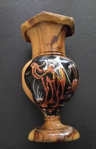Vase bois olivier - vase, d’olivier