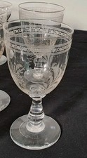 Rare Beaux 12 Verres a Eau en Cristal Baccarat Modelé Fougères Tbe