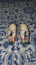 Paire de Sabot Miniature en Porcelaine - HB Quimper - 7 cm- Vintage 