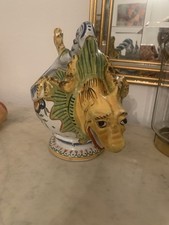 Pichet sculptural ceramique gargouille Henri Delcourt faïence Desvres