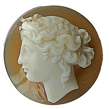 XIXè CAMEE AGATE GRISE. CAMEO