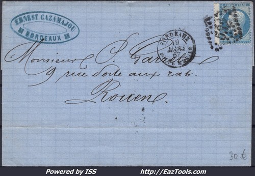 France sur lettre - sur,