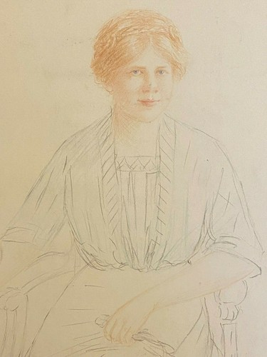 Portrait jeune femme - &, crayon