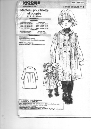 Patron enfant fille - patron, 2009