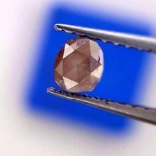 Desseré Véritable Naturel Diamant 0.28tcw Rougeâtre Gris Brillant Ovale Rose Cut