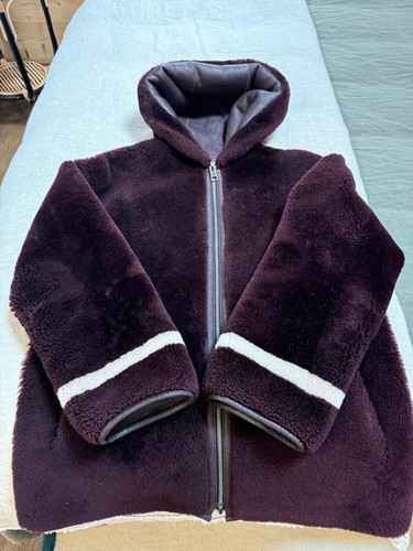 Veste oversize peau lainée