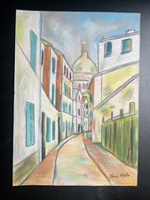 Tableau papier technique mixte Maurice Utrillo (fait main) signé et estampillé