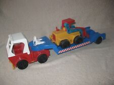 jouet ancien camion porte engin de chantier vintage 1980 JEAN Made in Germany