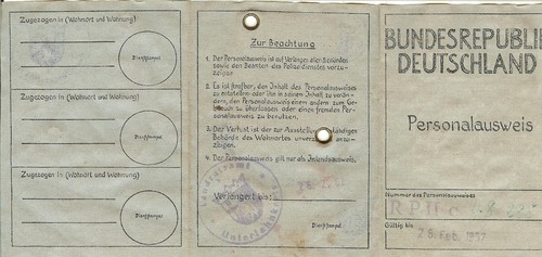 Carte identité allemagne - carte,