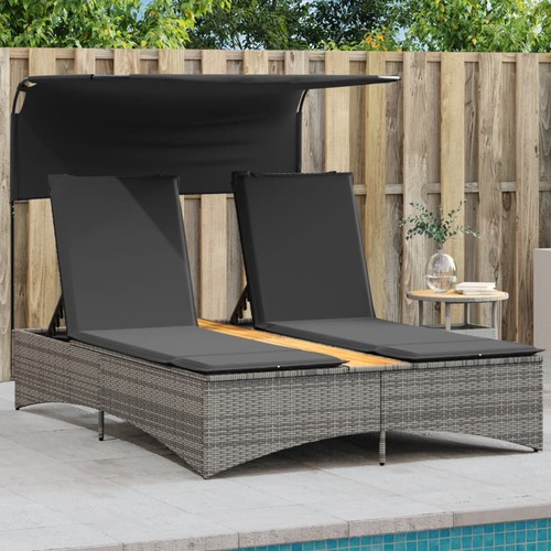 Chaise longue double auvent - chaise,