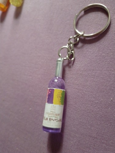 Porte clé bouteille vin - porte,