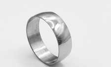 Bague Anneau Haut Poli Acier