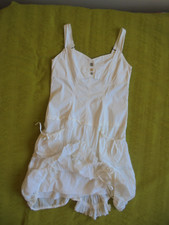 Originale et jolie Robe boule coton blanc doublé Eva KAYAN L ou 40/42 TTbe