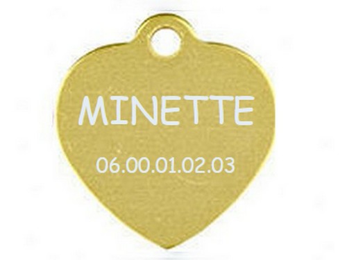 Medaille gravee chien chat - gravee,