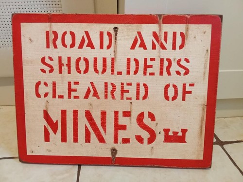 Panneau mines ww2 - us, "road